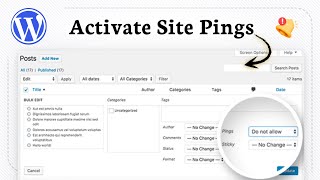 How to allow pings in WordPress (Notification Setup)