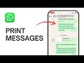 How to Print WhatsApp Messages
