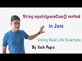 Java String equalsIgnoreCase() Method | equalsignorecase method in java example