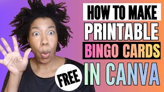 Make Free Custom Bingo Games In Minutes Bingo Cards In Canva Tutorial