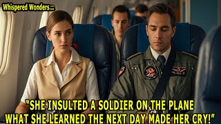 “She Insulted A Soldier On The Plane—What She Learned The Next Day Made Her Cry!”