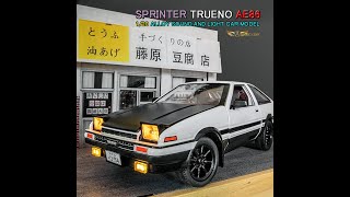 xy-minicar-344 TOYOTA スプリンター AE86 トレノ 1/20 ミニカー 全2種類 ライト点灯 エンジンサウンド 合金モデル 模型 イニシャルD ジオラマ