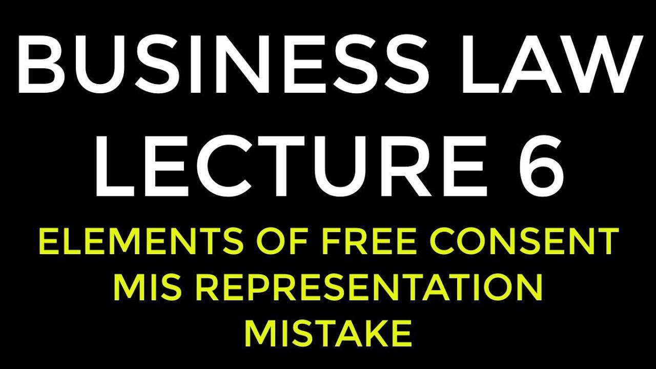 LECTURE 6 BUSINESS LAW - YouTube