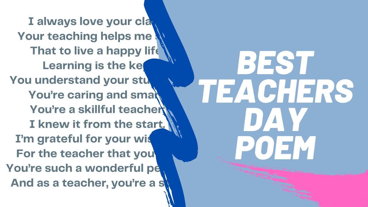 Teachers Day Poems For Kids