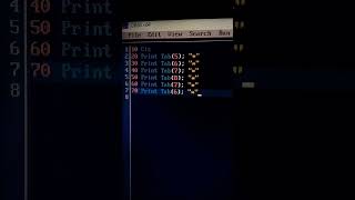 Making pattern in qbasic. #basic