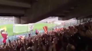 Ultras Beneventani All'Arechi Di Salerno. Salernitana-Benevento. Serie B.