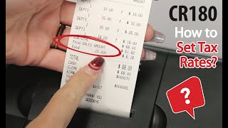 Nadex CR180 - How to set up tax rates