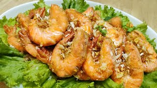 How To Make Garlic Fried Shrimp | បង្គាបំពងខ្ទឹមស | របៀបធ្វើម្ហូប | វិធីធ្វើម្ហូប ធ្វើម្ហូបងាយៗ