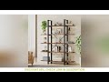 tribesigns 5 tier bookshelf vintage industrial style bookcase 72 h x 12 w x 47l inches retro brown