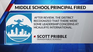 Middle school principal fired