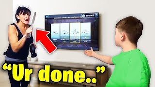 he STOLE his mom's credit card to buy $100,000 v-bucks.. (fortnite)