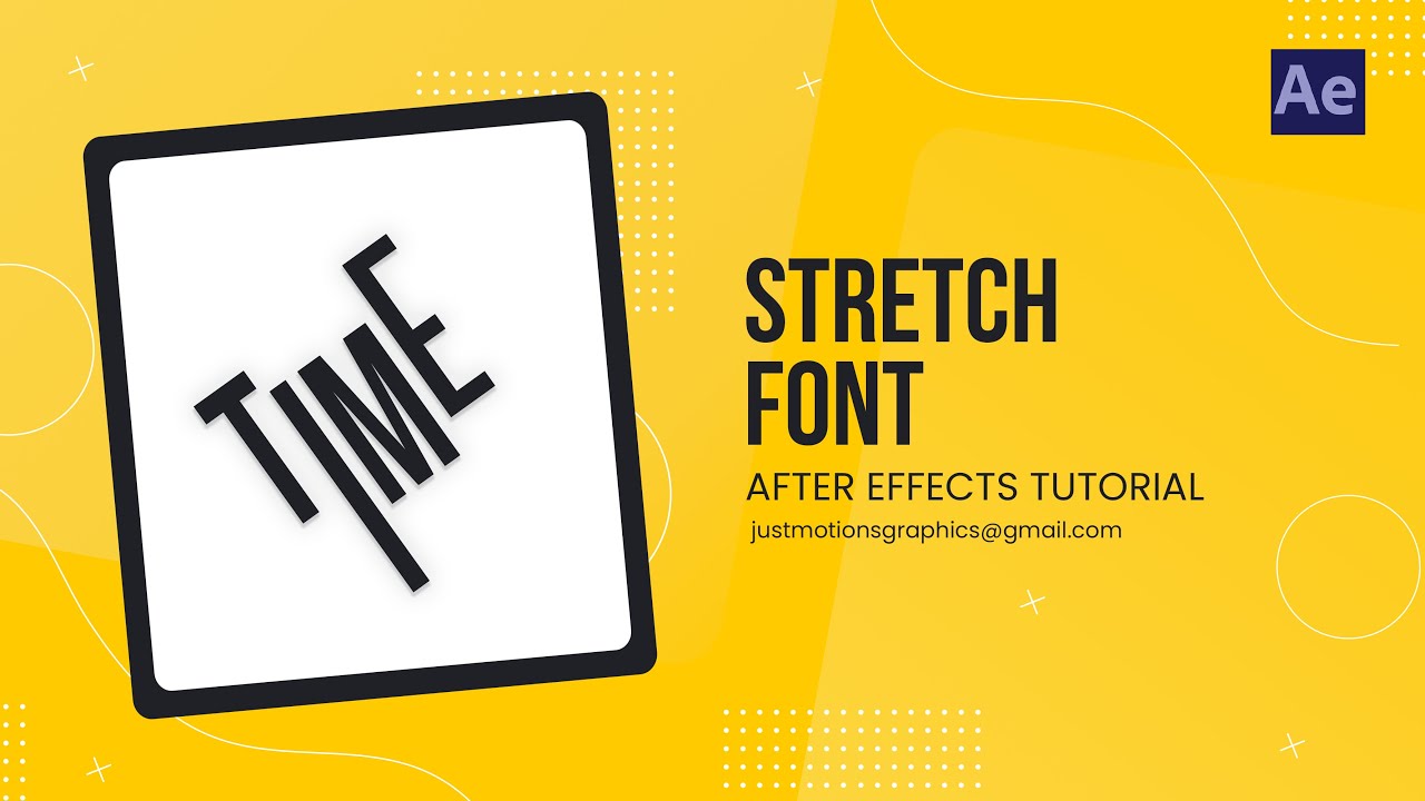 Text stretch. Typography after Effects. Stretch affect.