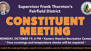 Fairfield Constituent Meeting