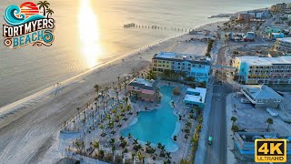 Fort Myers Beach Today Live Cam Aerial Footage 4K HD 10/19