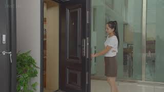 【Instime】Customized Design Cheap Price Sunscreen Surface Metal Front  Entrance Security Door