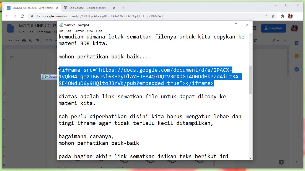 BDR-EDIT MATERI DENGAN SEMATKAN FILE WORD GOOGLE DRIVE - YouTube