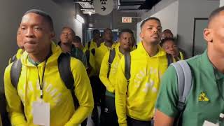 WATCH BAFANA BAFANA SINGING | SOUTH AFRICA VS LIBERIA #AFCON2023Qualifiers