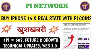 BUY IPHONE 15 \u0026 PROPERTY WITH PI 💥🤩, pi network new update today, pi network new update, pi network