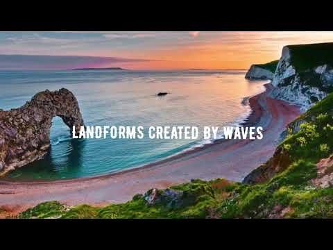 What is an area made up of material deposited by waves?