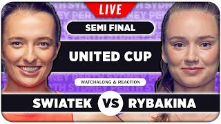 SWIATEK vs RYBAKINA • United Cup 2025 SF • LIVE Tennis Watchalong Stream