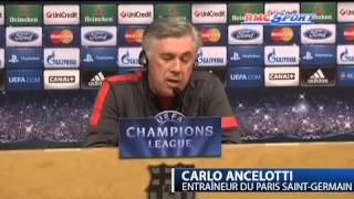 Barça - PSG / Ancelotti : "Nous ne changerons pas notre stratégie en fonction de Messi" 09/04