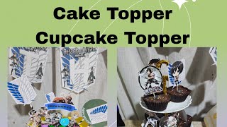 Attack on Titan Birthday Theme | Cake Topper | Cupcake Topper | Happy Birthday Banner