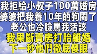 我拒給小叔子100萬婚房，婆婆把我養10年的狗閹了，老公也冷臉罵我活該，我果斷賣房打胎離婚，下一秒他們徹底傻眼！#情感秘密 #情感 #民间故事 #中年 #家庭 #為人處世 #深夜故事 #老年