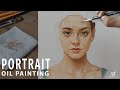 Oil Painting Face Time Lapse | Dulam Srinivas