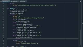 Homework Help with Vending Machine using Python