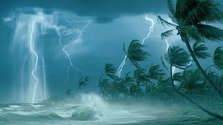 🔴Cure Insomnia in 5 Minutes with Terrible Thunderstorm, Pouring Rain \u0026 Thunder Sounds, Howling Wind