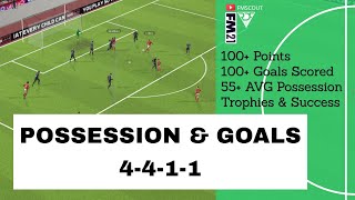 POSSESSION \u0026 GOALS! Over 100 Points With Two Teams / Best FM 21 Tactics