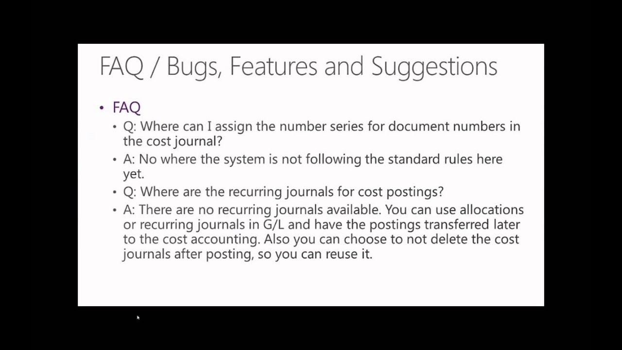 Cost Accounting In Microsoft Dynamics Nav 2013 Youtube