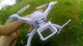 Aosenma CG035 - GPS drone with action camera holder - First flight - Crash