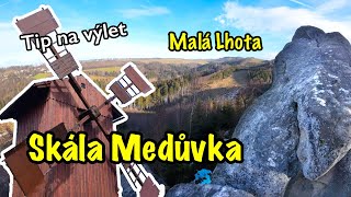 Skála Medůvka, větrný mlýn a Malá Lhota (13 km) | tip na výlet | Vsetínské Beskydy