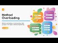 Method Overloading in Java 🔁 | Simple Explanation with Examples