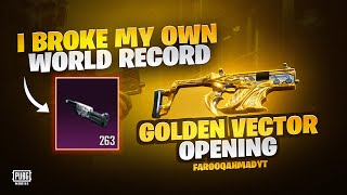World Record of Collecting Materials | Golden Earl Vector Opening | 🔥 PUBG MOBILE🔥