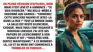 EN PLEINE RÉUNION D’AFFAIRES, MON MARI S’EST LEVÉ ET A ANNONCÉ : “JE VAIS DIVORCER.” MA BELLE-MÈRE..