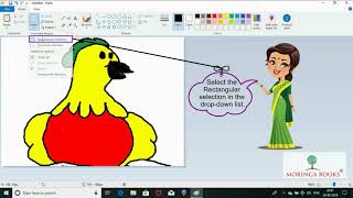 MS Paint - Rectangular Selection in MS Paint in Windows 10