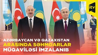 Azərbaycan və Qazaxıstan arasında imzalanmış Səhmdarlar Müqaviləsinin mübadiləsi mərasimi olub