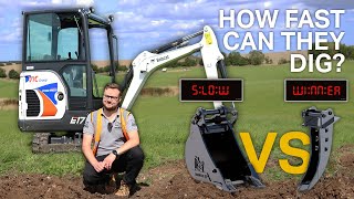 MICRO TRENCHING BUCKET VS DIGGING BUCKET - How fast can they dig?