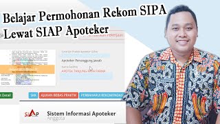 Belajar permohonan REKOM SIPA Lewat SIAP Apoteker