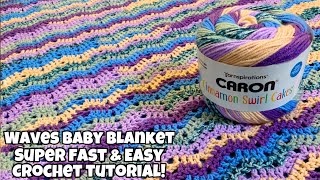 EASY CROCHET   Cody's Waves Baby Blanket Tutorial