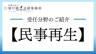 架け橋法律事務所受任分野【民事再生】について