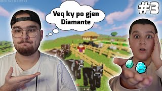 Jusufi gjeti Diamante \u0026 Ndertuam Fermen per Kafsh dhe per Ushqim - Minecraft me Gafin #3