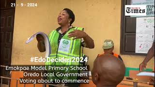 #EdoDecides2024: Emokpae Model Primary School Oredo Local Government Voting about to commence