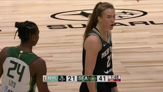 Sabrina Ionescu MAD She Was Called For Foul & Lets Jewell Loyd Know About It While Getting STOMPED!