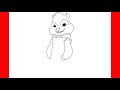 how to draw alvin from alvin and chimpunks step by step drawing