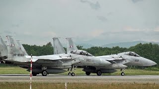 千歳基地第203飛行隊 F-15イーグルのタキシング＆離陸滑走!!! JASDF Chitose Airbase