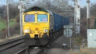 Fantastic Few Hours at Acton Bridge Freight Trains & Passenger 29th November 24 WCML ￼