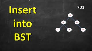 Insert into a Binary Search Tree | LeetCode 701 | C++